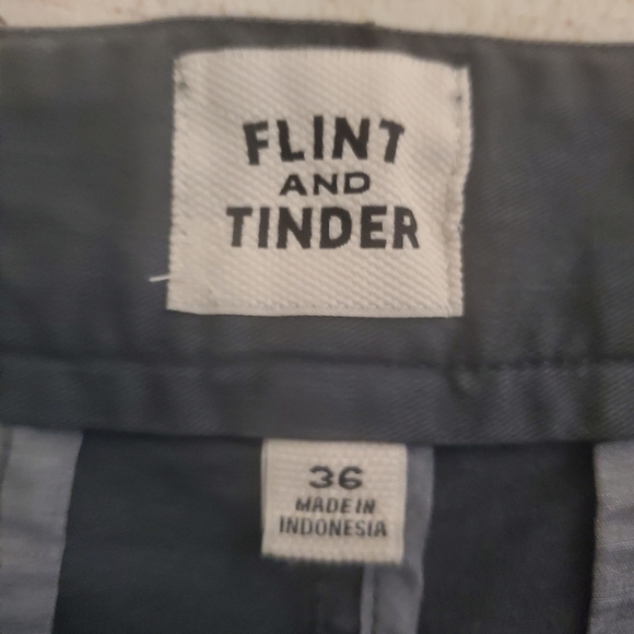 Flint And Tinder Size 36 Mens 365 Charcoal Grey Chino Khaki Shorts - Picture 9 of 9